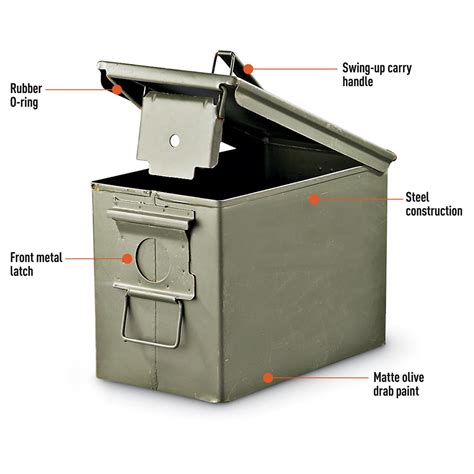 sizes and dimensions of military metal trunk boxes|army surplus metal cans.